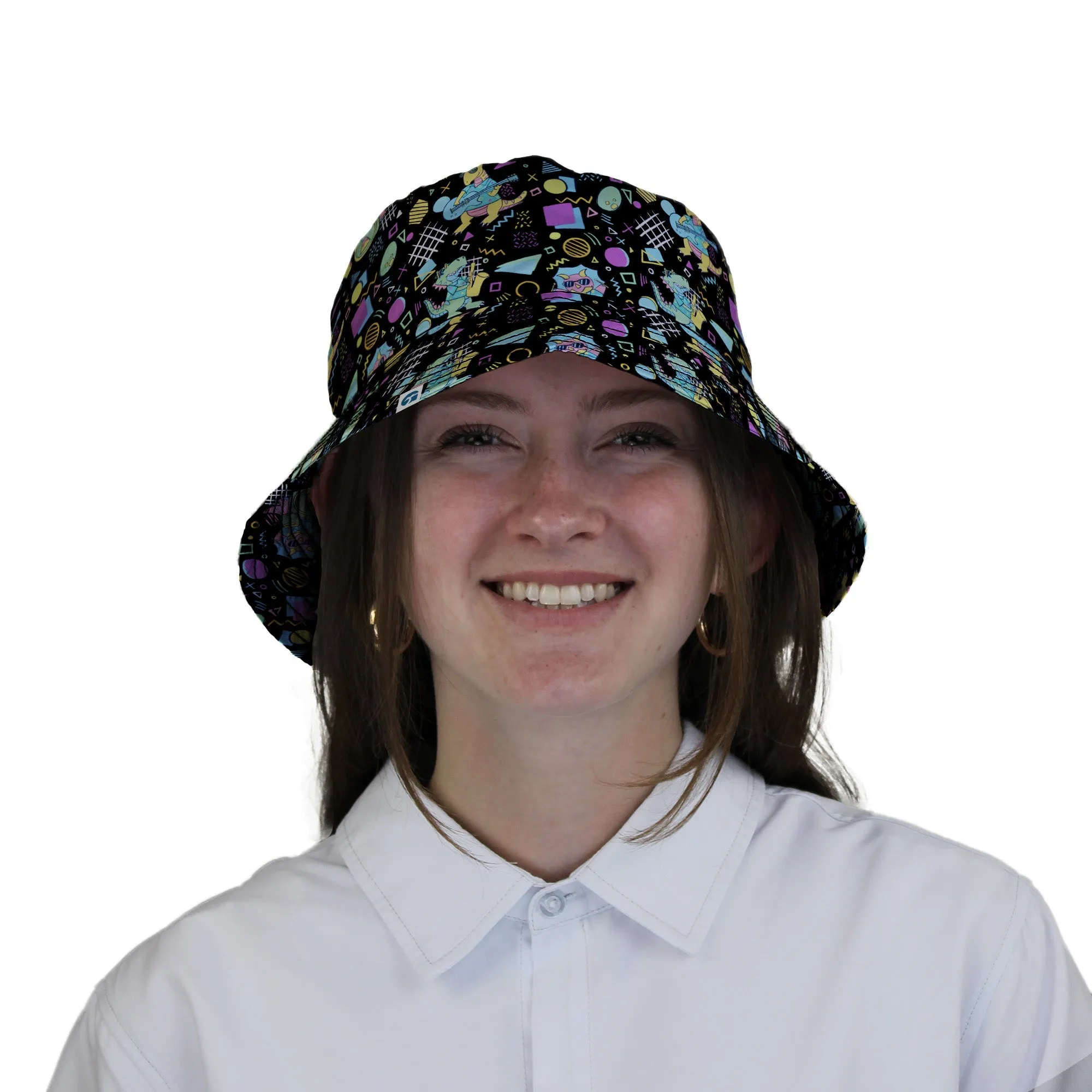 Rocking Dinosaurs Night Bucket Hat