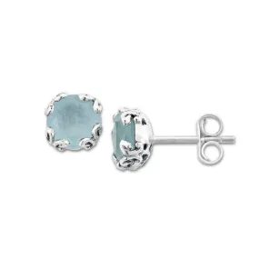 Samuel B. Aquamarine Birthstone Glow Stud Earrings - March