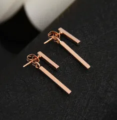 Shuangshuo 2017 Personalized New Fashion Earrings Brinco Simple T Bar Stud Earrings Jewelry for Women Korean Mariage Gifts