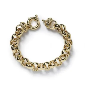 Southern Gates Sterling Silver Gold Plated Judy Rolo Bracelet, 8" (97115)