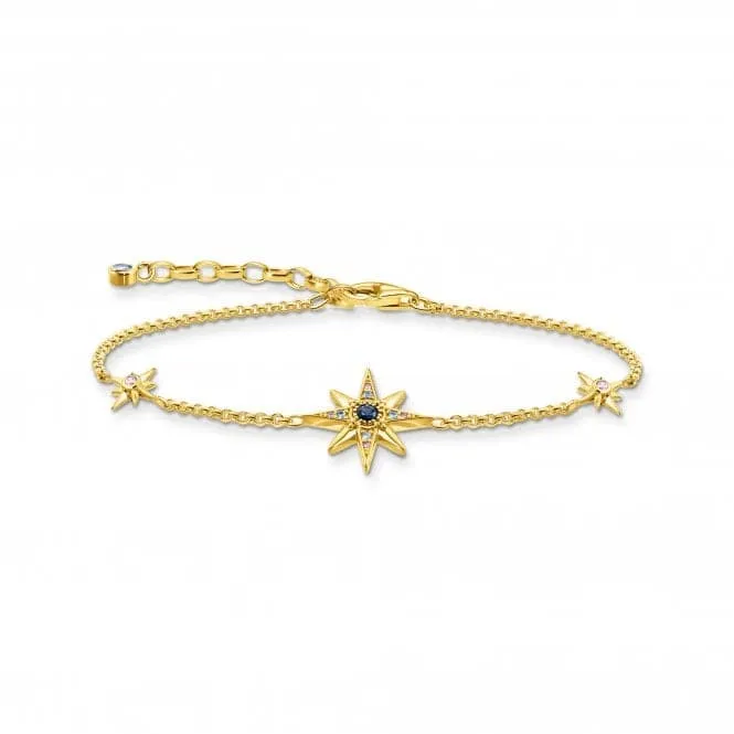 Sterling Silver Gold Plated Magic Stars Bracelet A2037-959-7-L19V