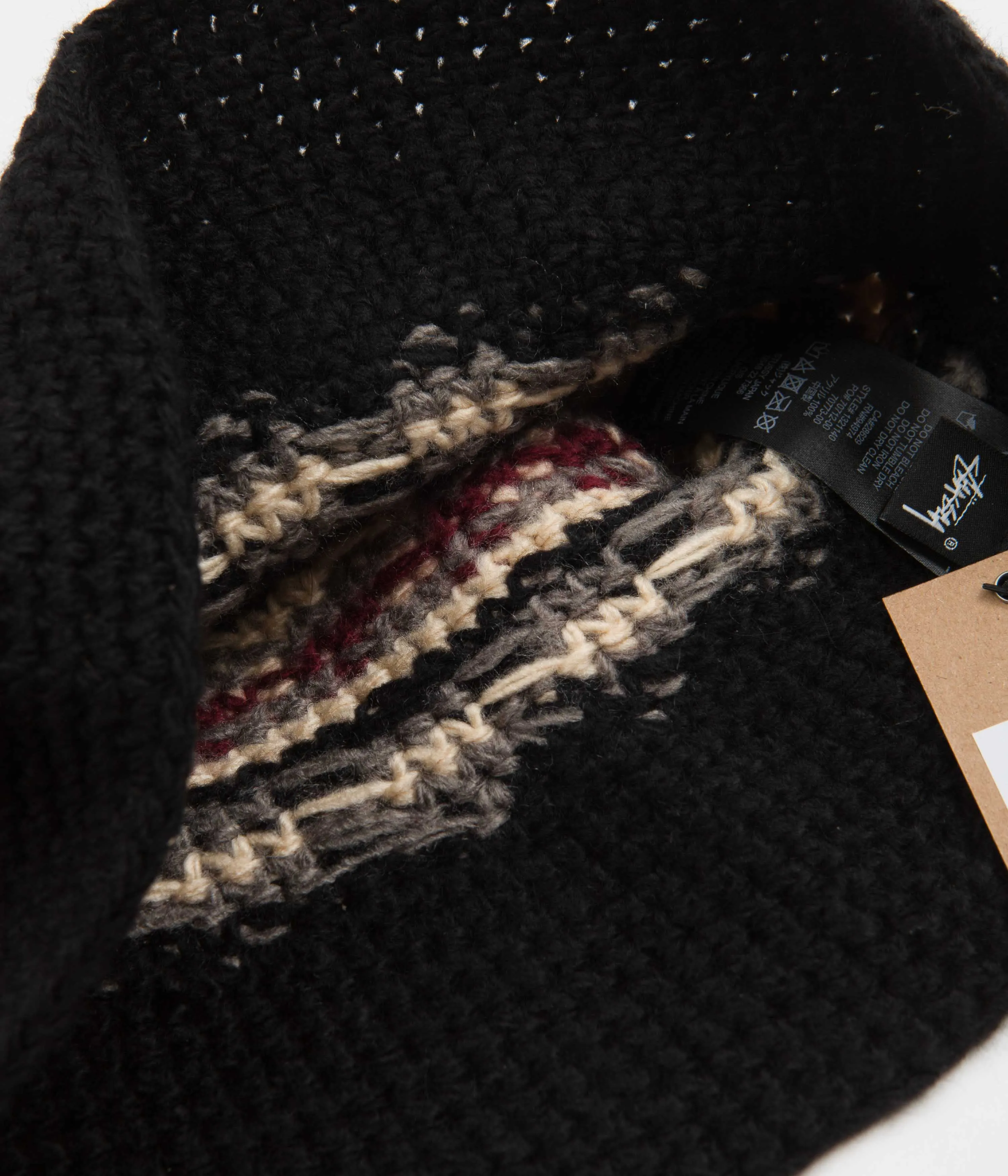 Stussy Fairisle Bucket Hat - Black