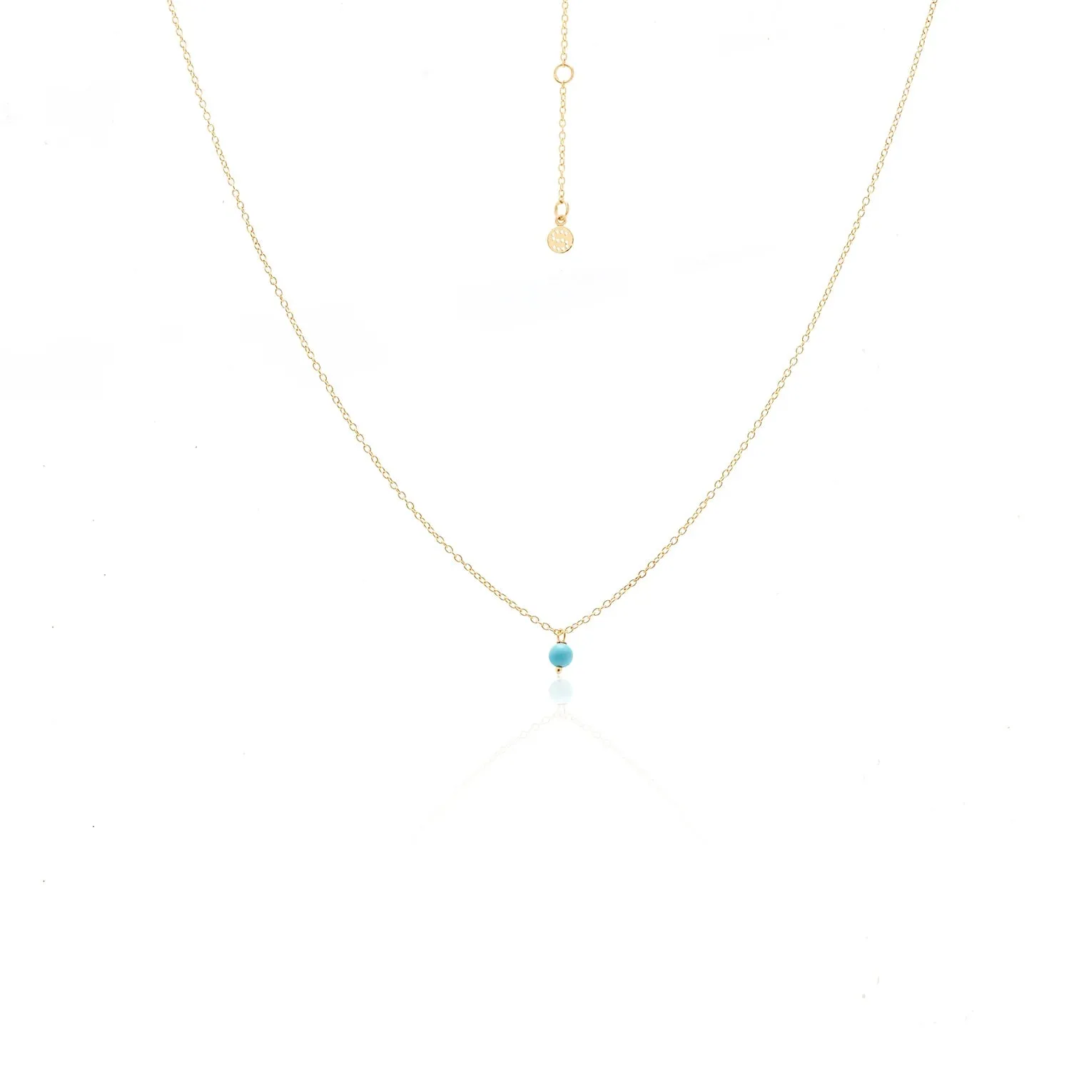 Superfine Mini Turquoise Necklace | Gold