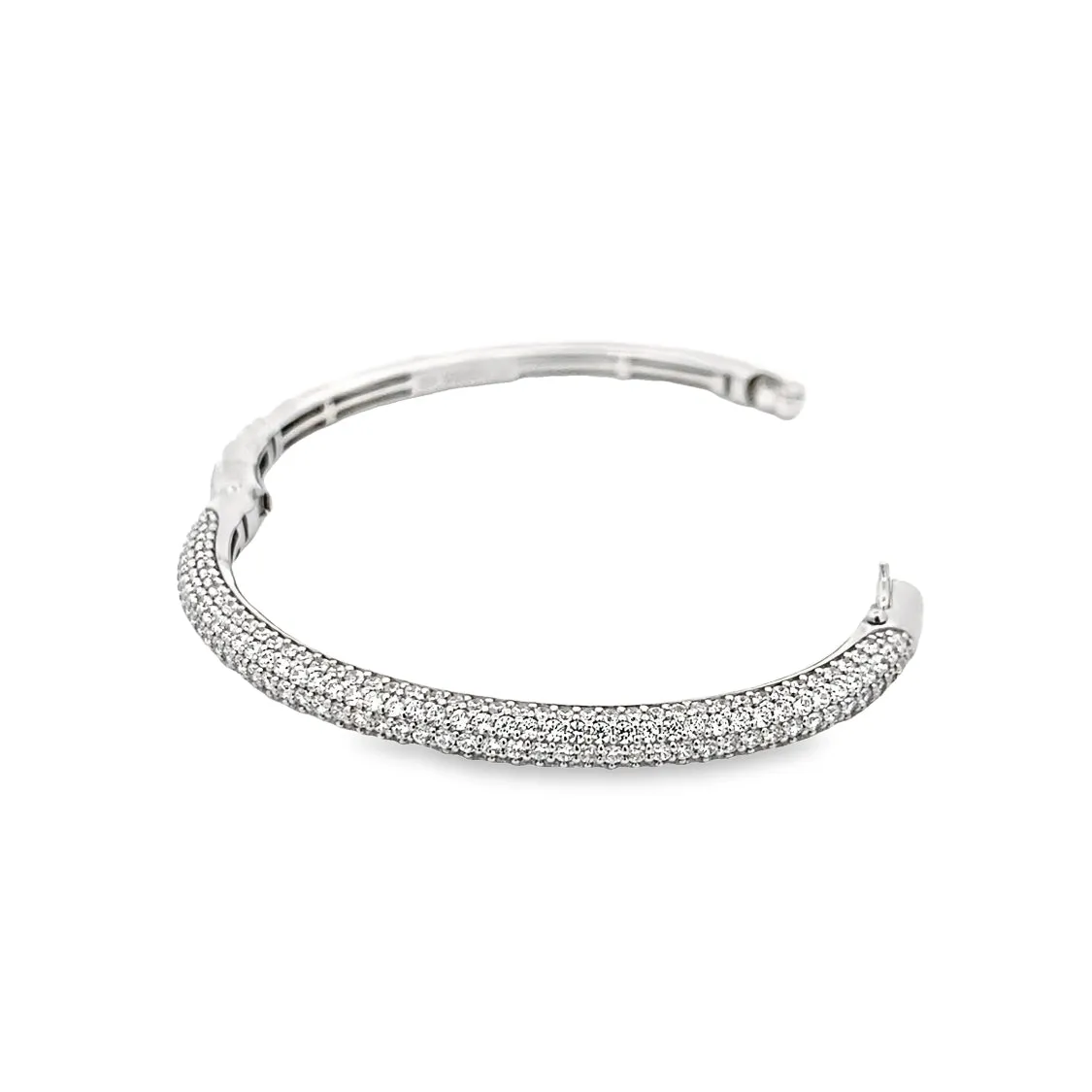 Ti Sento Milano Silver Pave CZ Bangle 23010ZI