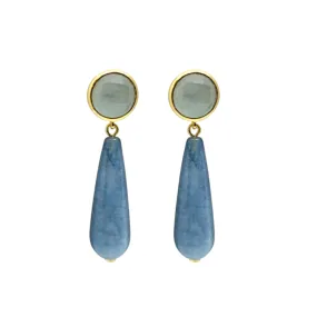 Triomphe Aquamarine & Agate Earrings