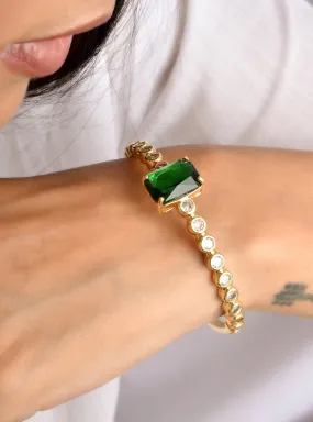 Trisha Emerald Cuff Bangle