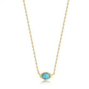 Turquoise Wave Necklace N044-02G