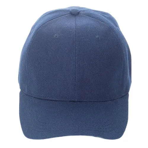 Unisex Curved Visor Baseball Cap - Solid Color - Cotton, Polyester