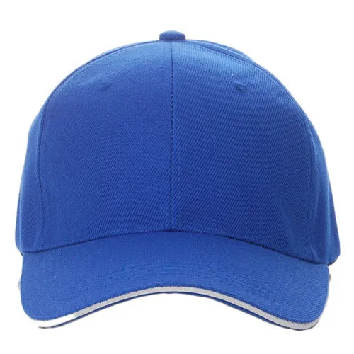 Unisex Curved Visor Baseball Cap - Solid Color - Cotton, Polyester