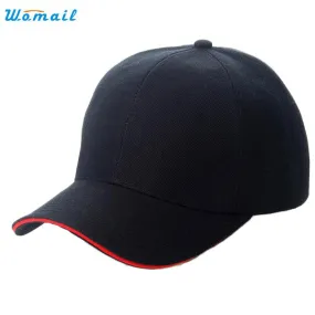 Unisex Curved Visor Baseball Cap - Solid Color - Cotton, Polyester