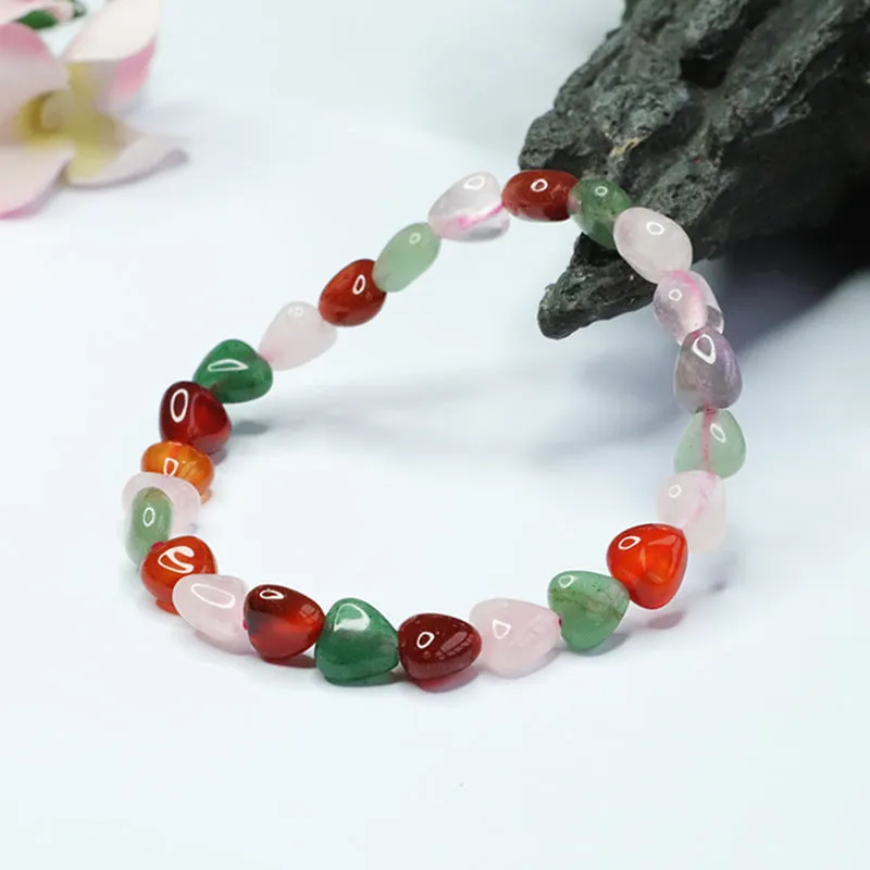 Vibrant Love Agate Chalcedony Crystal Bracelet for Women