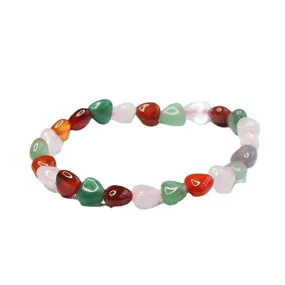 Vibrant Love Agate Chalcedony Crystal Bracelet for Women