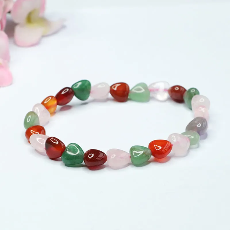 Vibrant Love Agate Chalcedony Crystal Bracelet for Women