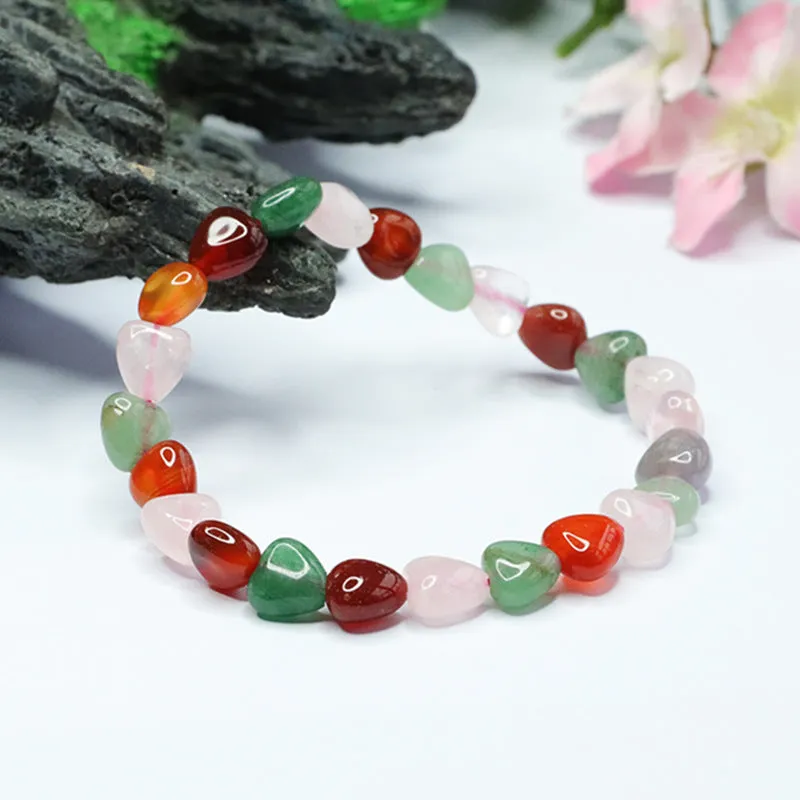 Vibrant Love Agate Chalcedony Crystal Bracelet for Women