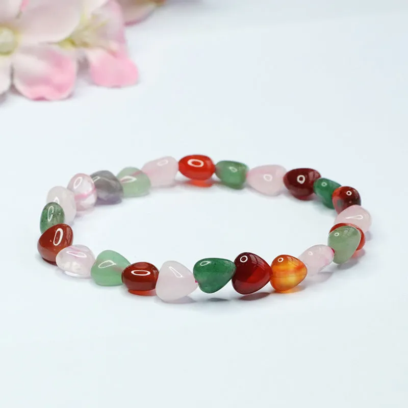 Vibrant Love Agate Chalcedony Crystal Bracelet for Women