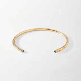 Victoria Textured Emerald Cuff