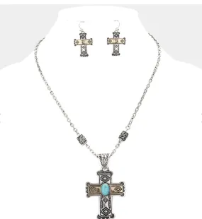 Vintage cross necklace