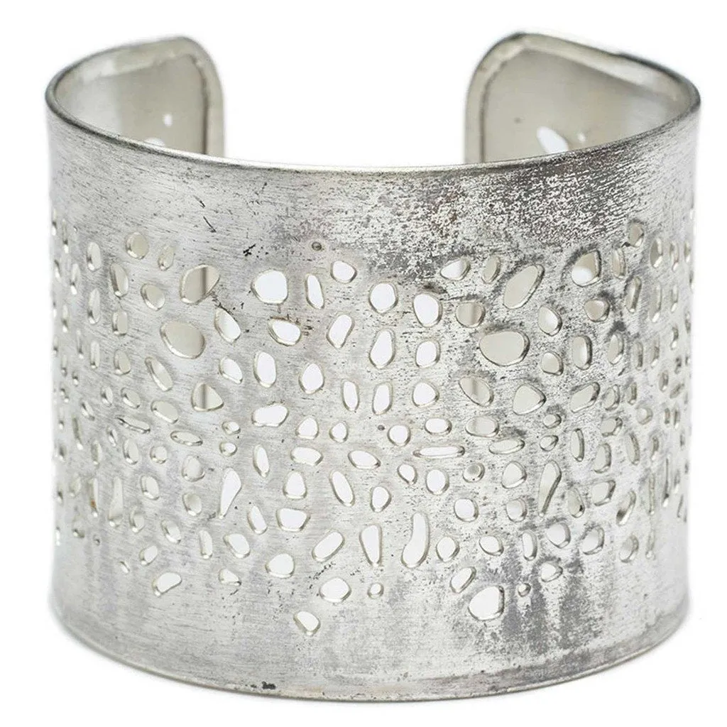 Viti Cuff Bracelet - Silvertone - Matr Boomie (Jew