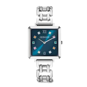 Watch Iconic Cube Statement Noble Petrol silver