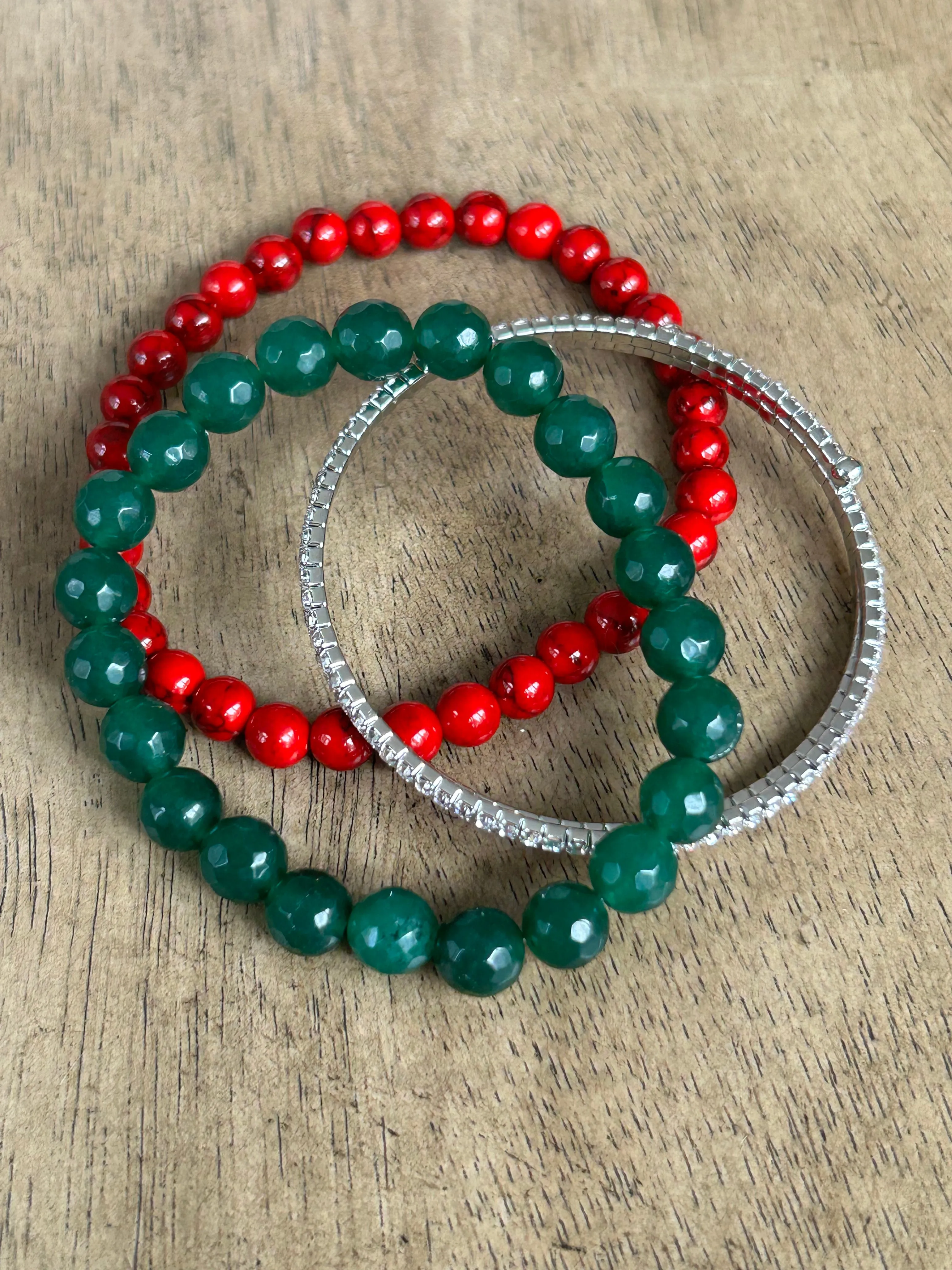 Winter Holiday Trio Bracelet Stack