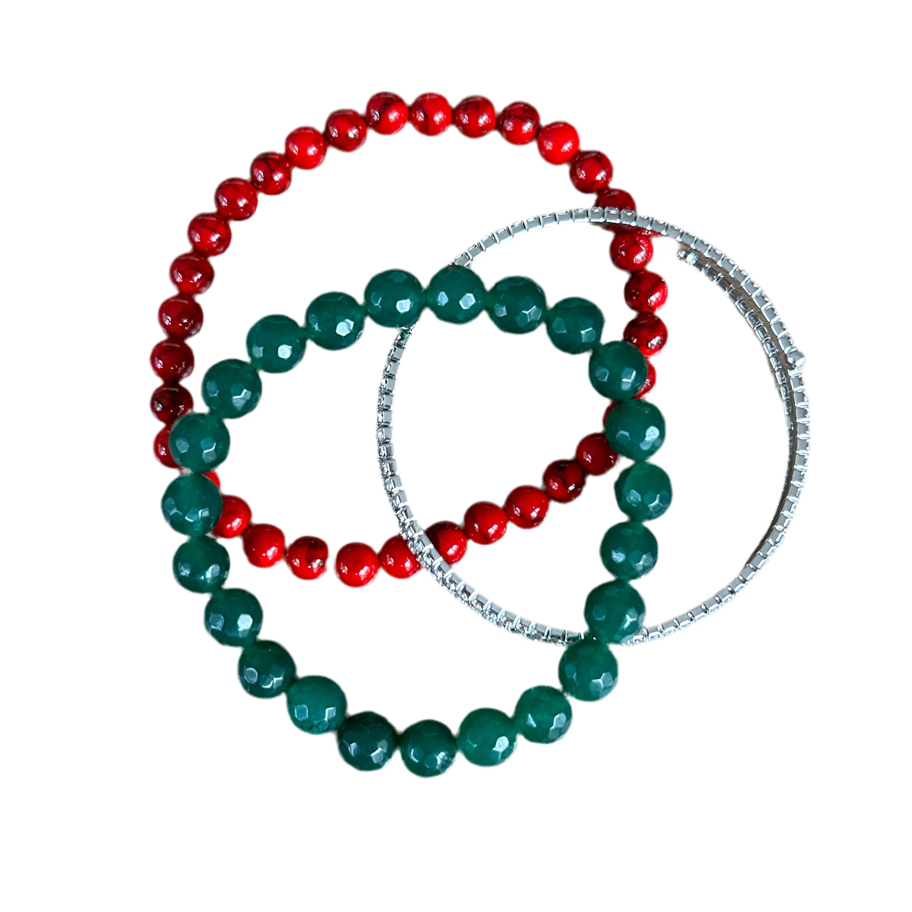 Winter Holiday Trio Bracelet Stack