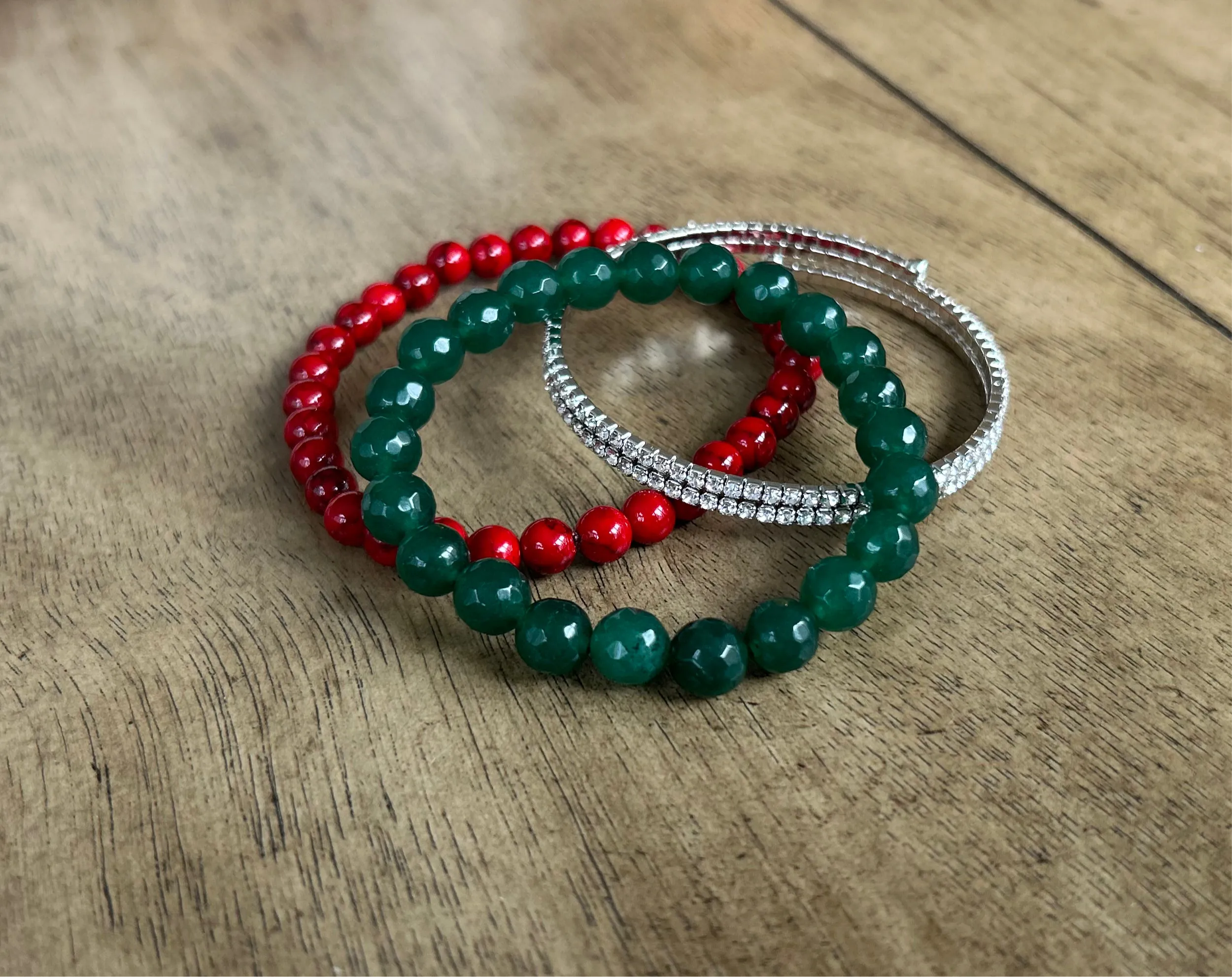 Winter Holiday Trio Bracelet Stack