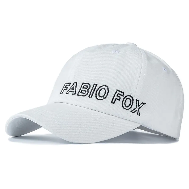 Women Men Cotton Kpop Brand Cap Fashion FABIO FOX Embroidered Baseball Cap Casual Adjustable Outdoor Couple Streetwear Hat