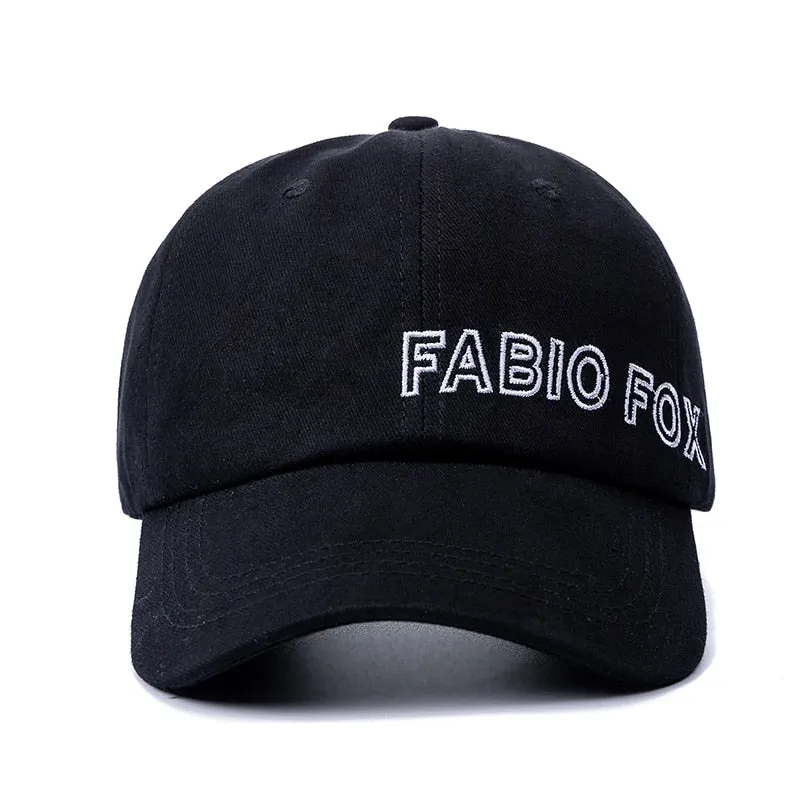 Women Men Cotton Kpop Brand Cap Fashion FABIO FOX Embroidered Baseball Cap Casual Adjustable Outdoor Couple Streetwear Hat