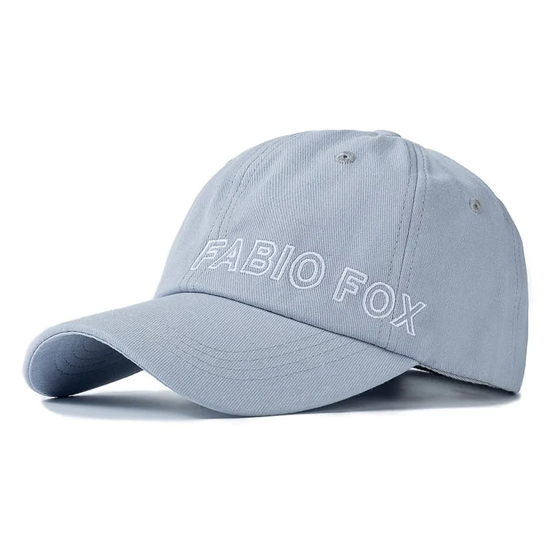 Women Men Cotton Kpop Brand Cap Fashion FABIO FOX Embroidered Baseball Cap Casual Adjustable Outdoor Couple Streetwear Hat