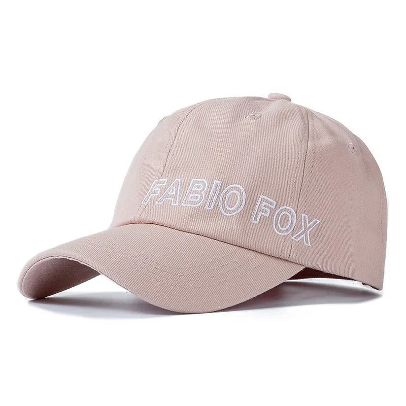 Women Men Cotton Kpop Brand Cap Fashion FABIO FOX Embroidered Baseball Cap Casual Adjustable Outdoor Couple Streetwear Hat