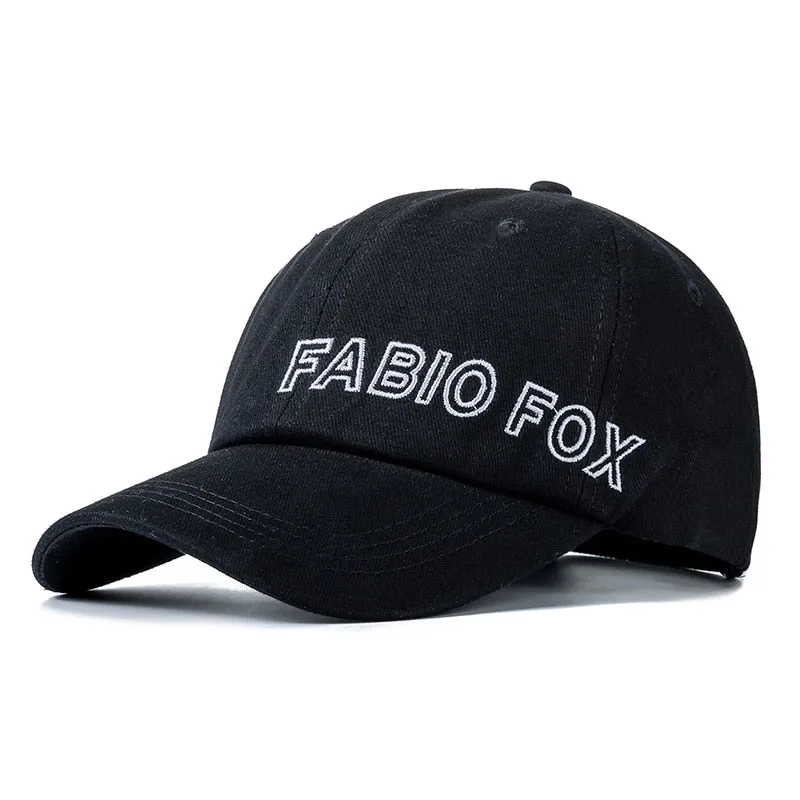 Women Men Cotton Kpop Brand Cap Fashion FABIO FOX Embroidered Baseball Cap Casual Adjustable Outdoor Couple Streetwear Hat