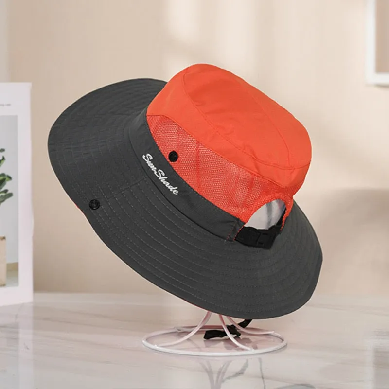 Women's Summer Hat Fashion Letter Design Sun Hat Female Travel  Beach Bucket Hat