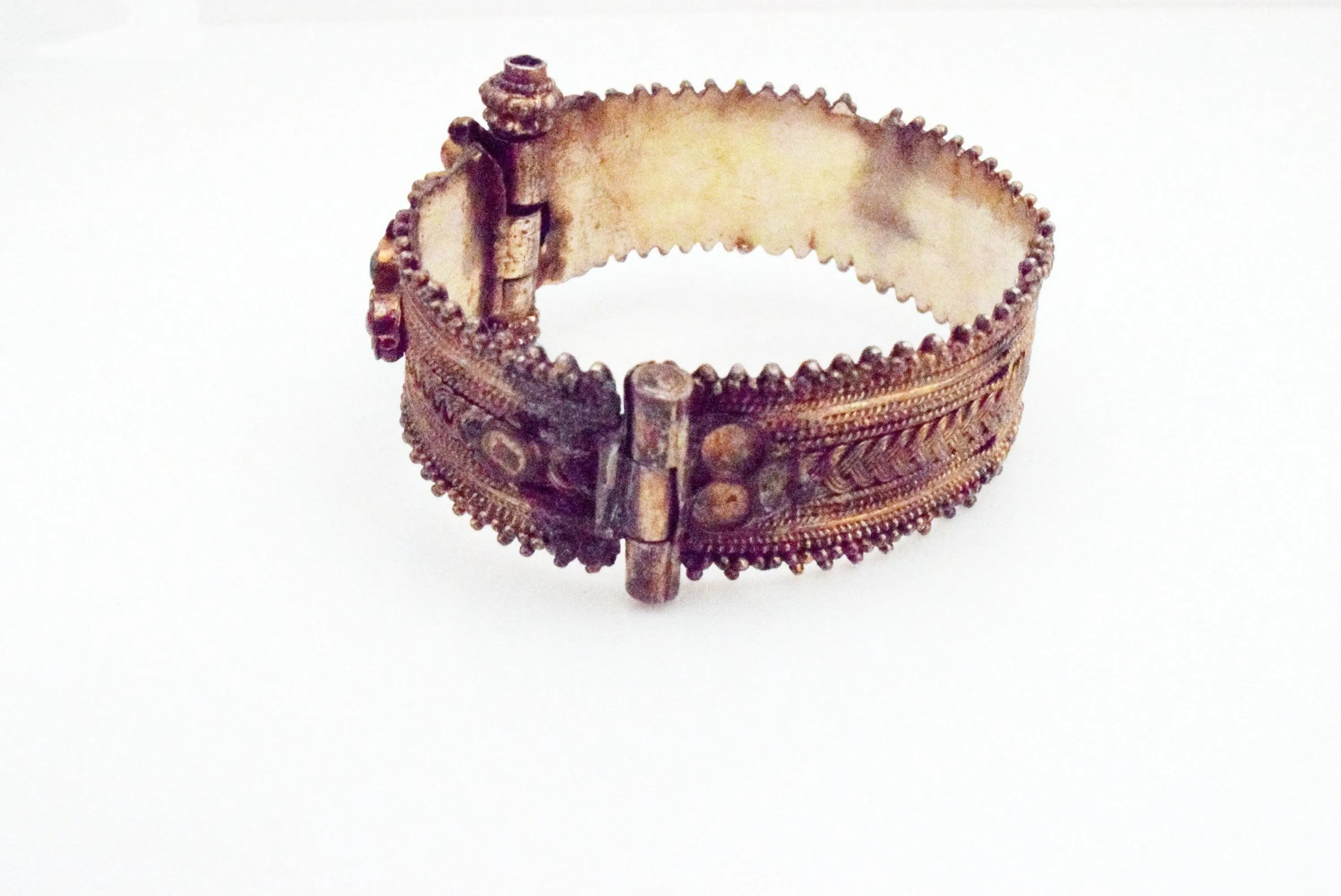 Yemeni Style Gold Gilt Silver Bracelet with Defects